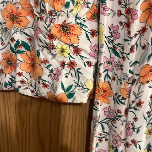 No Boundaries Floral Midi Skirt - Orange, Yellow, with matching crop top - Picture 1 of 2